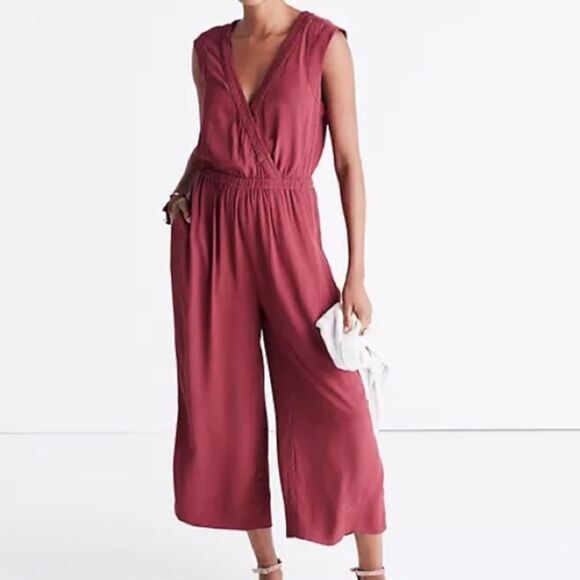 EUC Madewell Culottes Wrap Front Jumpsuit - Picture 1 of 11